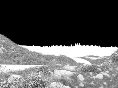 Outdoor night road 3D model