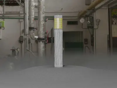 Dark Red Light-Column -17- Street-Light 9 Low-poly 3D model