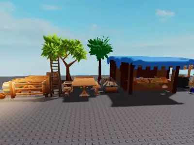 Low Poly Medieval Farming Kit 115 Stylized Game Assets for Games Low-poly 3D model