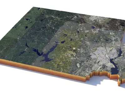 Providence and Pawtucket Rhode Island USA 3D model
