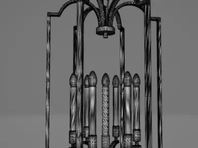 Lamp pendant lights Low-poly 3D model