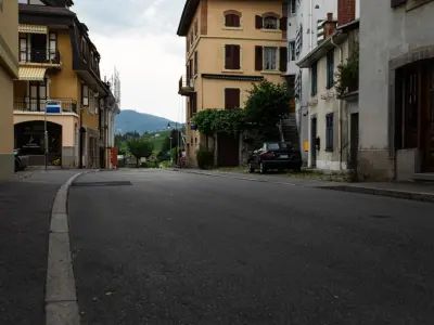 Mountain Town HDRI hdr environment with backplates 3D model