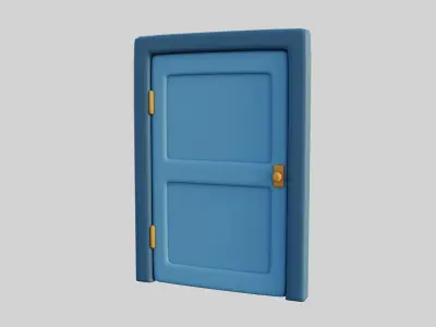 Cartoon Door 2a 3D model