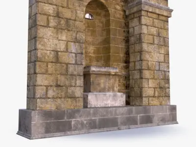 arched Door 0002 Low-poly 3D model