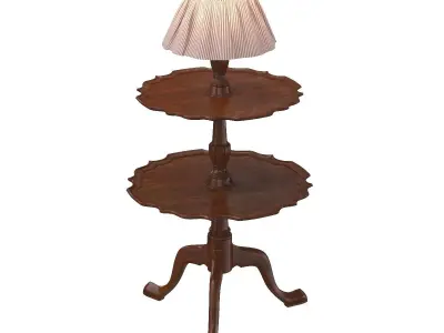 Antique Two Tier Floor Lamp 3D model