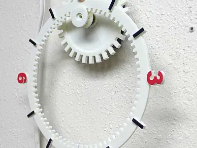 Floating Gear Clock 3D print model