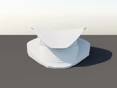 London Aquatic Center By Zaha Hadid Low-poly 3D model