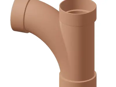 Plastic Plumbing Long Sweep Y Toy 3D model