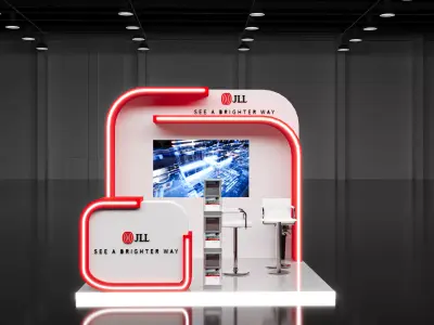 booth 3x3 free 3D model 3D model