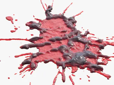 Swirly Blood Splatter vol1 7 3D model