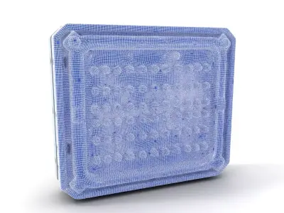 Industrial LED Lighting Panel Model Pack Low-poly 3D model