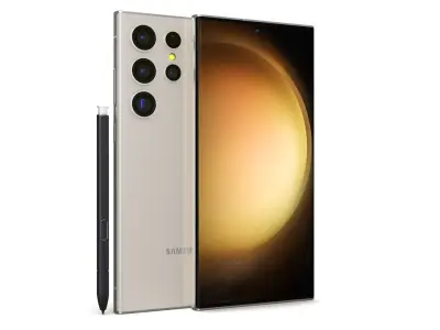 Samsung Galaxy S23 Ultra Cream 3D model