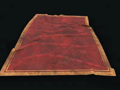 Old Carpet 4 Low-poly 3D model