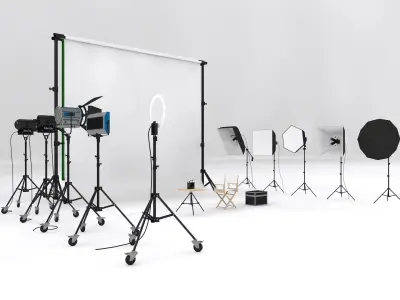 Studio Photography Lighting Models 3D model