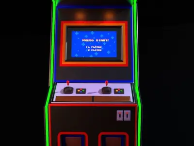 Retro Arcade Low-poly 3D model