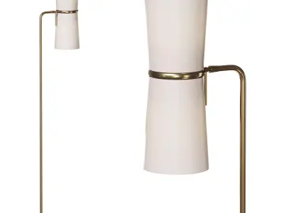 Antique Brass Floor Lamp Andrew Martin Clarkson 3D model