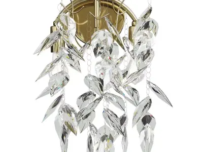 Leaf Crystal Wall Sconce Low-poly 3D model