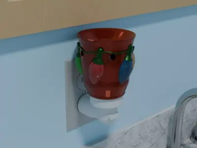 Christmas Lights Mini Plugin Wax Warmer Low-poly 3D model