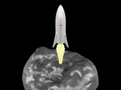 Starship Rocket Print 3d 01 - blender 3d  3D print model