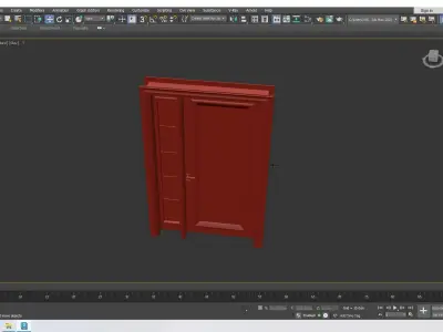 Neo classic door Low-poly 3D model