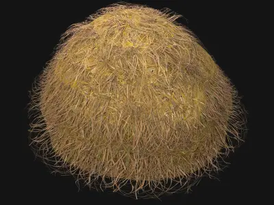 Haystack Stack of Hay Straw Pile Low-poly 3D model