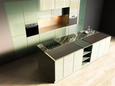 51-Kitchen3 glossy 5 3D model