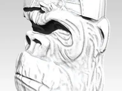 Baseball cap street king pendant 3D print model