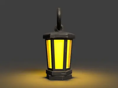 Stylized Lanter  Low-poly 3D model