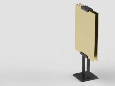  Blank bus stop billboard Mockup in empty street in city 3D model