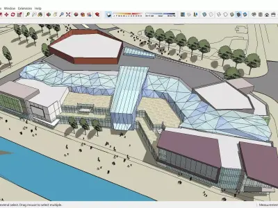 Sketchup Shopping Center F5 3D model