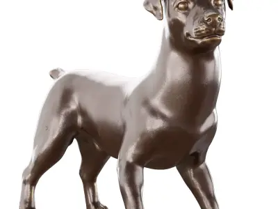 Jack Russell dog figurine 3D model