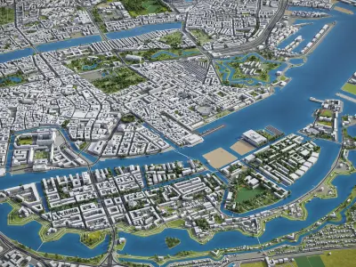 Copenhagen Low-poly 3D model