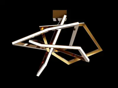 Futuristic Wall Light Low-poly 3D model