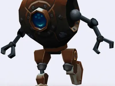 3DRT-Chibii-robot-03 robot Low-poly 3D model