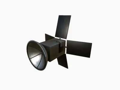 Satellite G06 Steel Black - SciFi Space Design Low-poly 3D model
