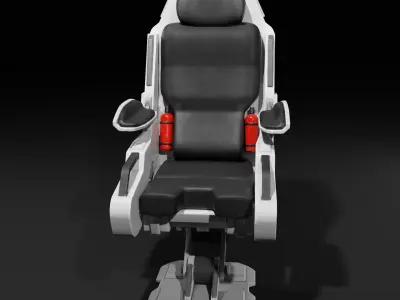 Sci-Fi Chair White 3D model