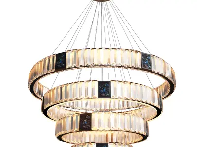 gold chandelier 3D model buy