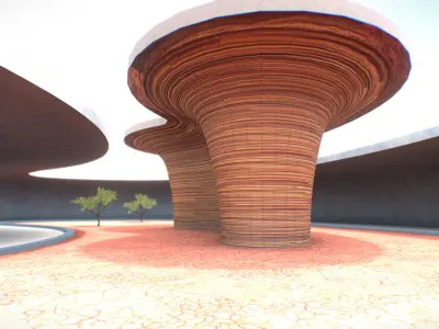 G0015 VR Virtual Reality Huge Environment My Myst Low-poly 3D model