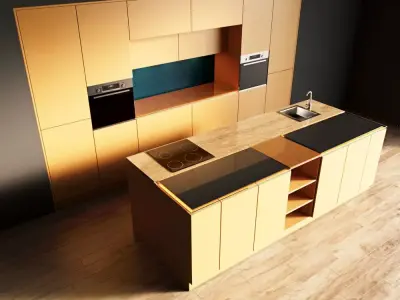 75-Kitchen3 matte 7 3D model