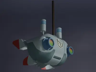 Robot Assistant B-12 from Stray 3D model