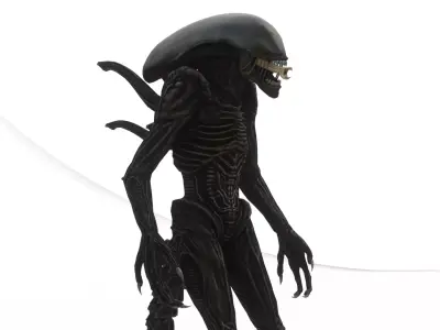 Xenomorph 3D Model  Sci-Fi Horror  Rigged Game-Ready Low-poly 3D model