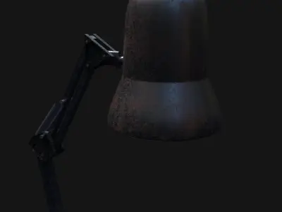 Table rust lamp Hi-poly  3D model