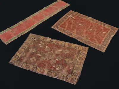 Persian Carpets 7 8 9 Low-poly 3D model