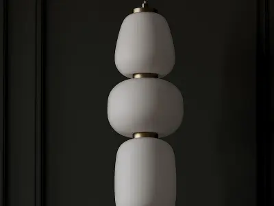 Soji 3 and 2 Light LED Mini Pendant By ET2 Lighting 3D model