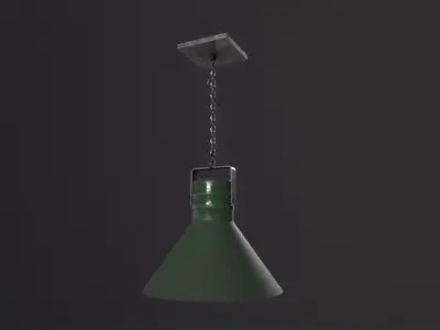 Hangar Lamp 3D Model Low-poly 3D model