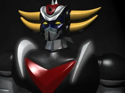 Grendizer Rigged and Animated Low-poly 3D model