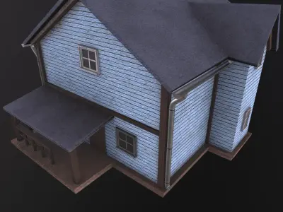 Low poly house Low-poly 3D model