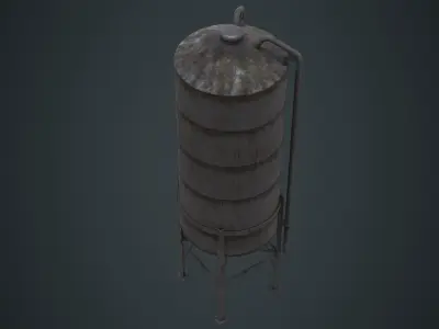 Silo 2D Low-poly 3D model