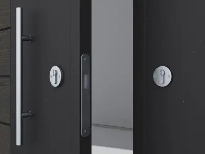 Aluminium door 62 3D model