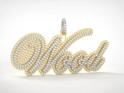 Model 727 Necklace Diamond Pendant 3D print model